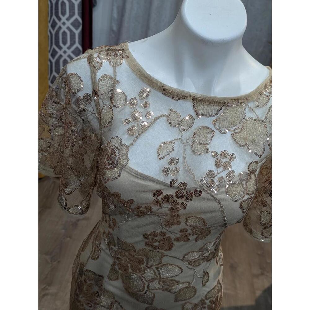 Adrianna Papell Embroidered Sheath Dress - Picture 4 of 8